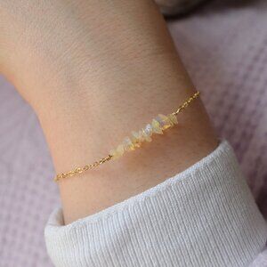 Opal Chip Row Bracelet in Gold